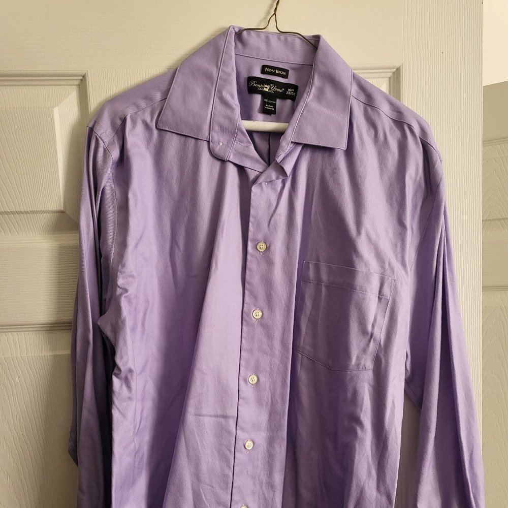 Purple/Pink Button Up Shirt, 16.5/32-33
